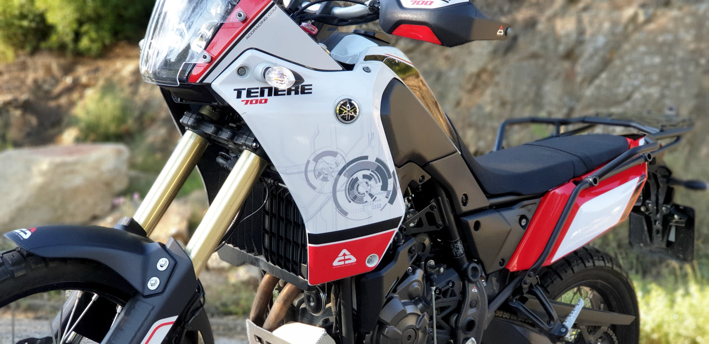 Frame Stickers Carbon style Tenere 700 Yamaha T7 XTZ-690 2019-2023