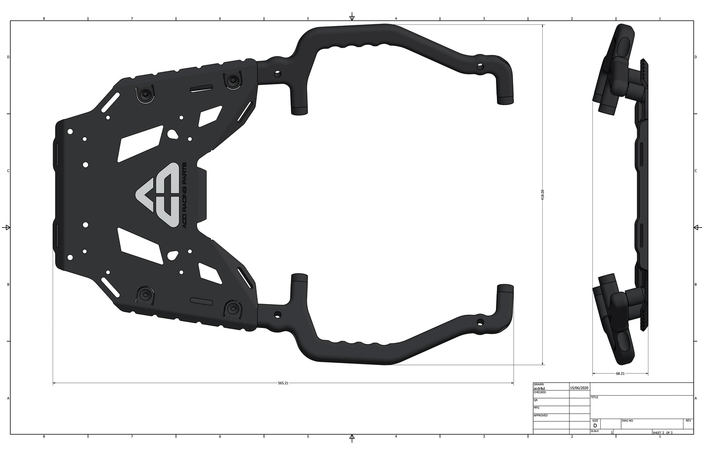Rear Rack Yamaha Tenere 700 T7 XTZ-690 2019-2021 Carrier